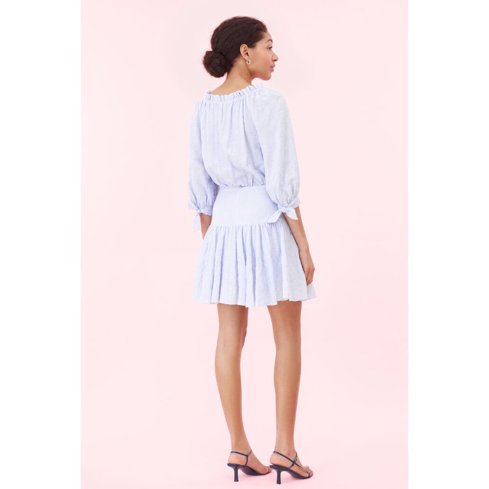 NWT Rebecca Taylor Cotton Stripe Mini Dress 10 - Picture 2 of 8